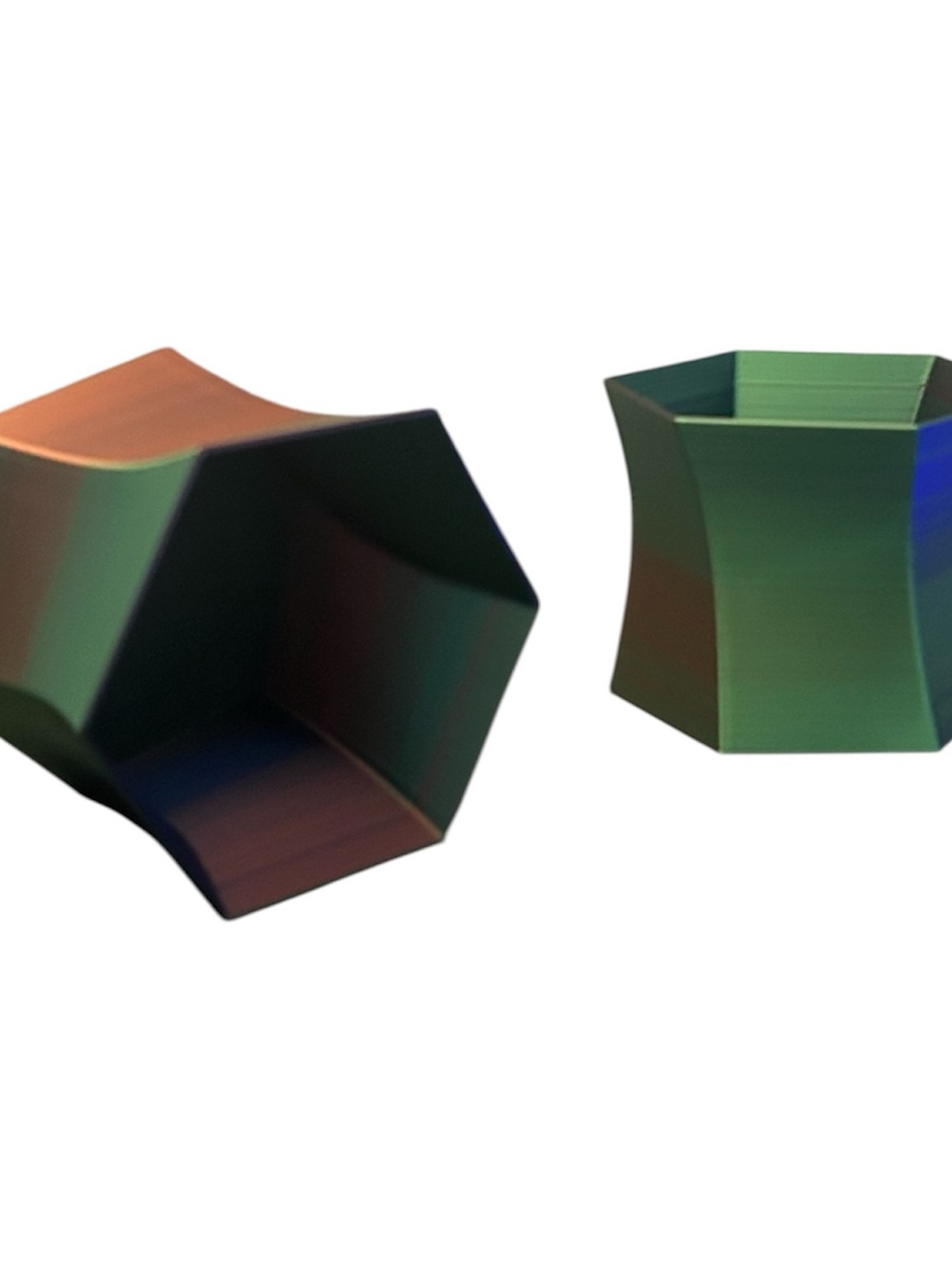 Modern Green Hexagonal Decorative Planter - Home Accents